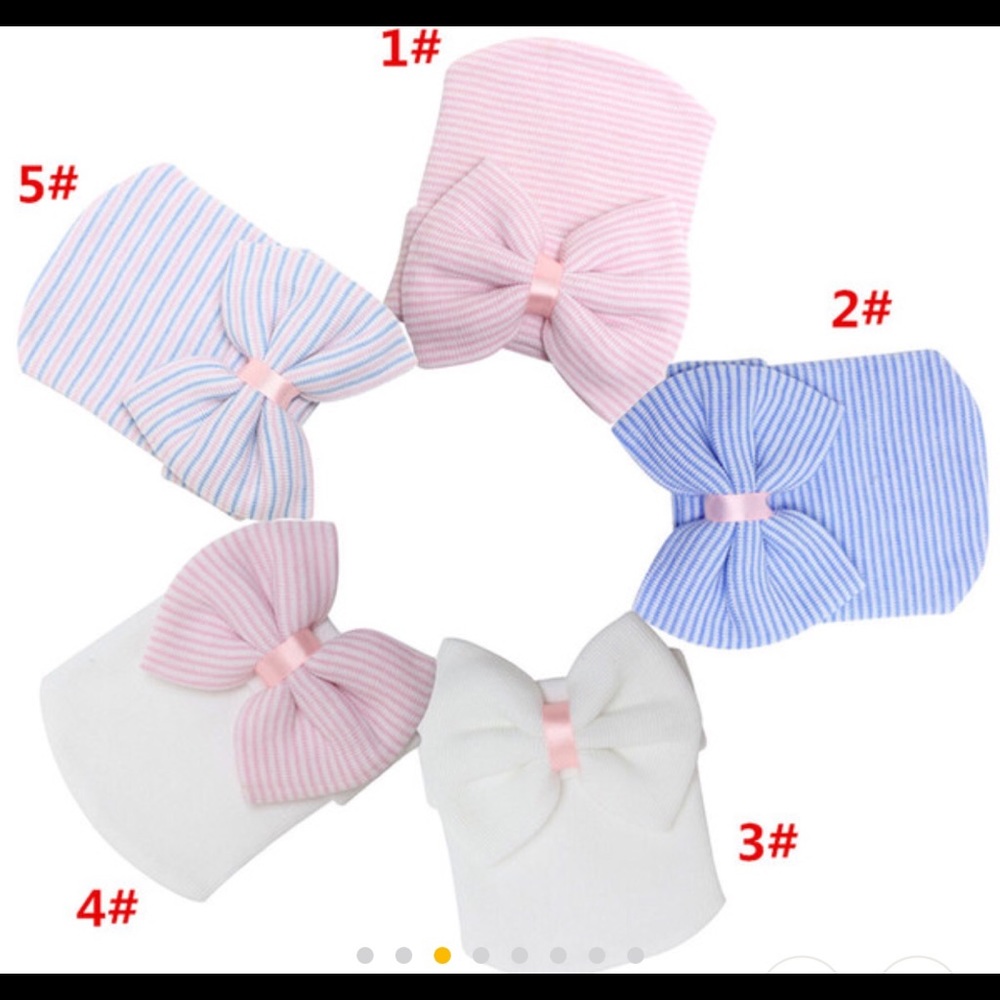 Newborn beanie Hats with a huge bow